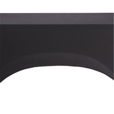 ICEBERG ENTERPRISE Iceberg Enterprise 16521 Black Stretch-Fabric Table Cover; Polyester & Spandex - 30 x 72 in. 16521